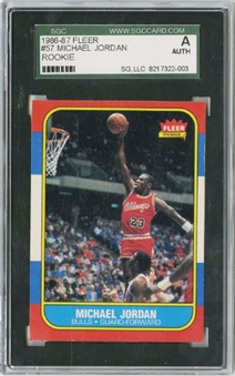 1986/87 Fleer Basketball Complete Set of 132 cards plus 11 Stickers Including Jordan Rookie.